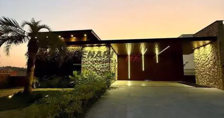 Casa alto padrão à venda, 4 suítes condomínio reserva petrus, indaiatuba, sp