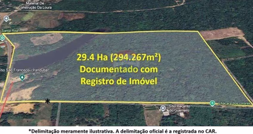 Vende terreno amplo de 294.267m² (29,4 ha) e bem localizado em iranduba, am