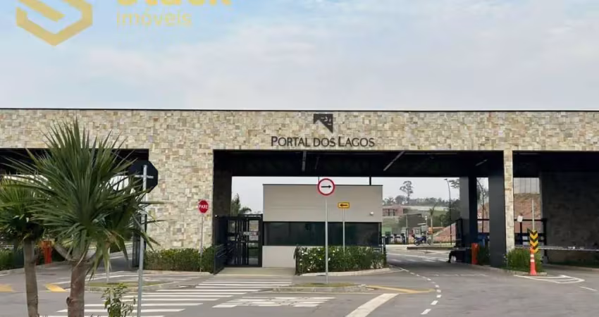 Terreno plano com 420 m² à venda no condomínio portal dos lagos - bairro corrupira - jundiaí/sp.