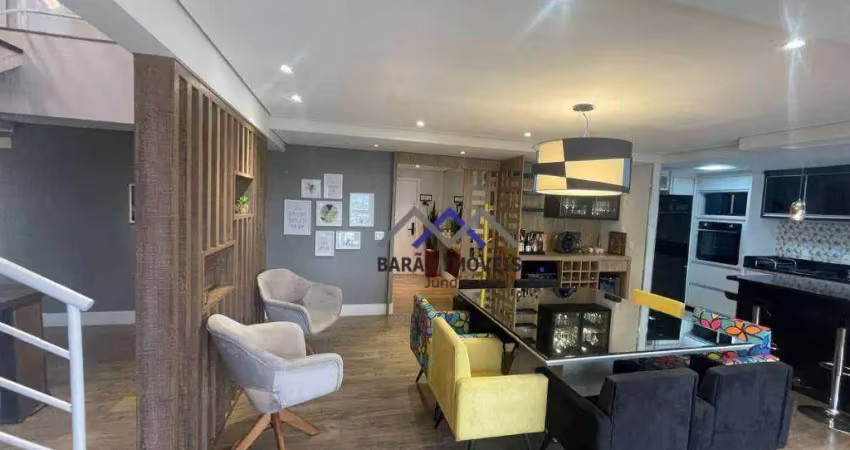 Cobertura com 3 dormitórios à venda, 162 m² por r$ 1.295.000,00 - engordadouro - jundiaí/sp