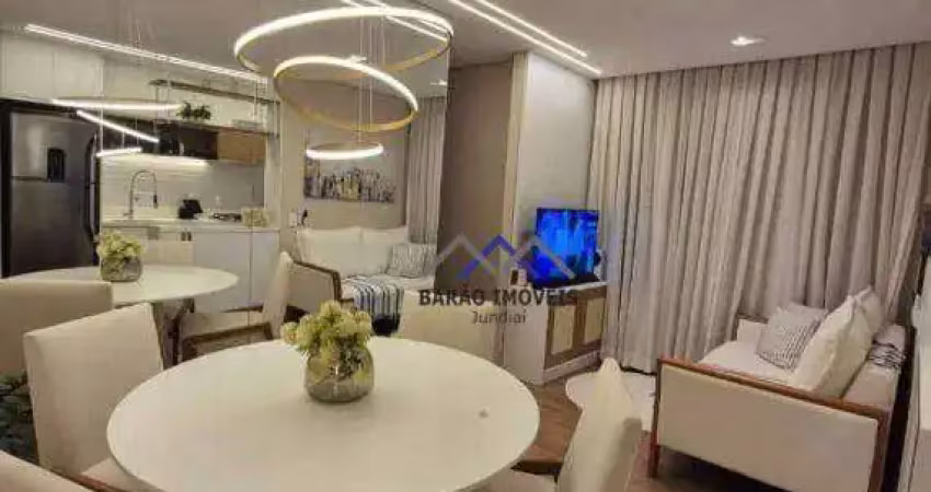Apartamento com 3 dormitórios à venda no condomínio residencial panorama, 54 m² por r$ 525.000 - vila rio branco - jundiaí/sp