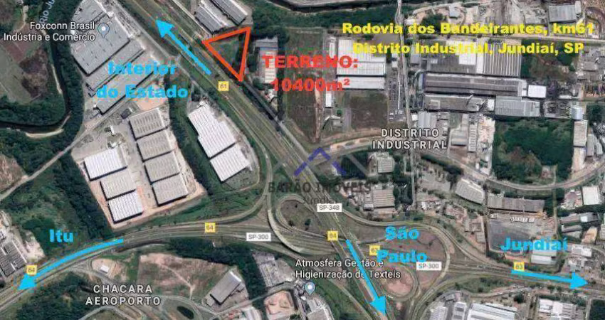 Terreno, 10400 m² - venda por r$ 7.800.000,00 ou aluguel por r$ 30.564,40/mês - setor industrial - jundiaí/sp