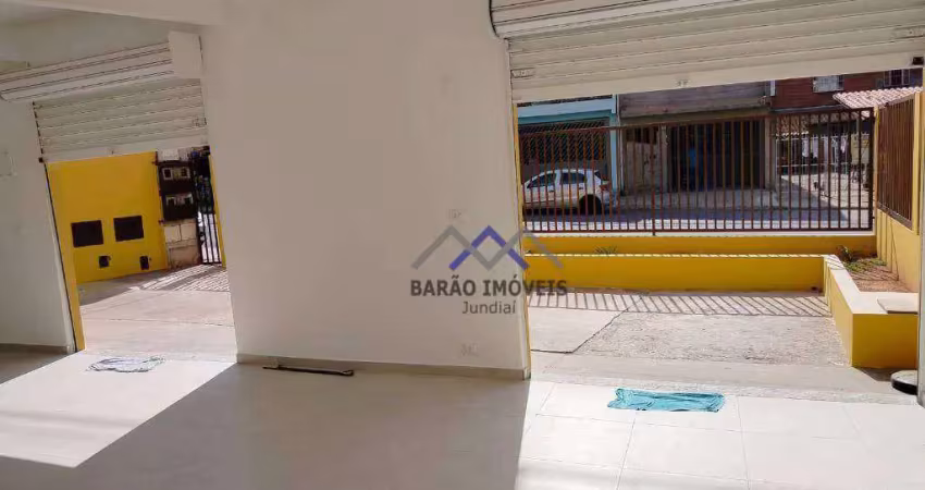 Salão para alugar, 53 m² por r$ 2.300,00/mês - parque residencial jundiaí - jundiaí/sp