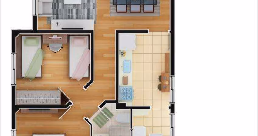 Apartamento à venda, 2 quartos, 1 suíte, 1 vaga, Santa Maria - São Caetano do Sul/SP