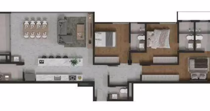 Apartamento com 3 quartos à venda no Atiradores, Joinville 