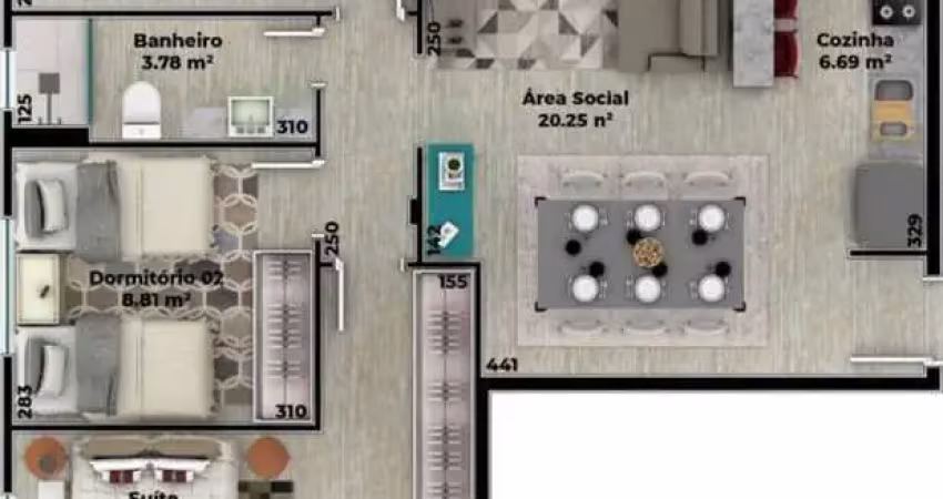 Apartamento com 1 quarto, costa e silva - joinville
