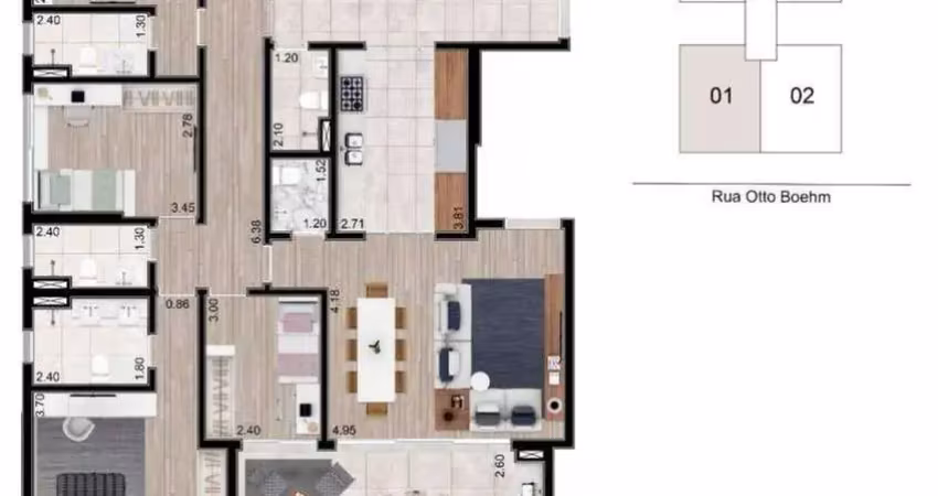 Apartamento com 2 quartos à venda no América, Joinville 