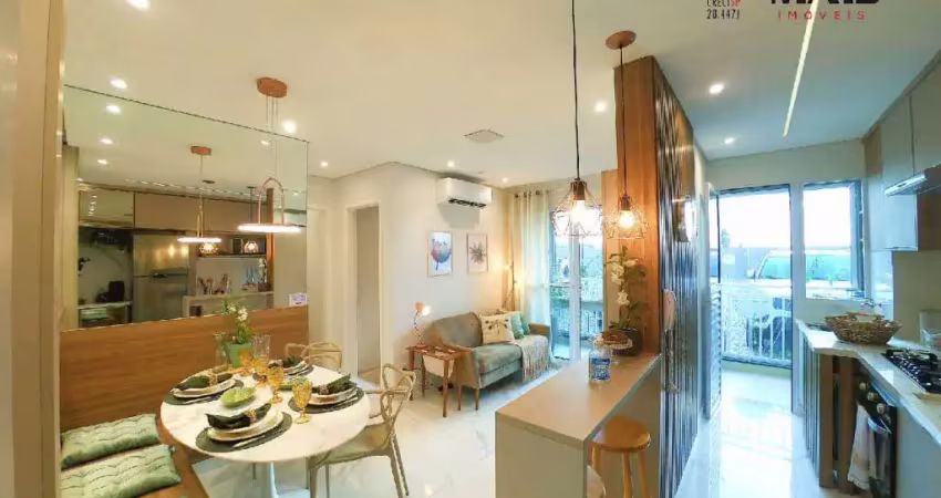 MAXY Franceschini, 56m², 2 quartos, 1 suíte, varanda gourmet, Hortolândia