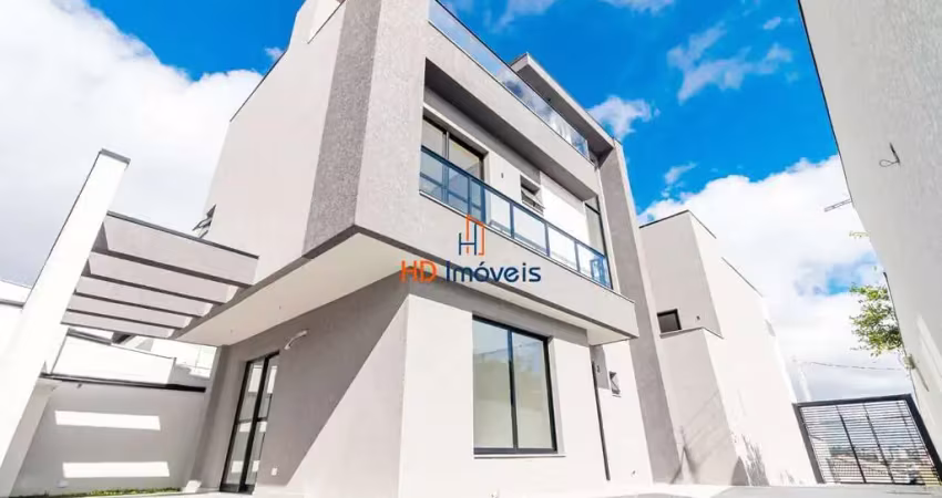 Sobrado em condomínio com 03 quartos (suíte), terraço com churrasqueira por R$ 749.000,00 no Uberaba – Curitiba/PR.