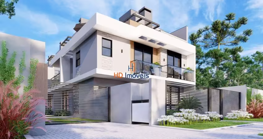 Sobrado alto padrão com 3 quartos (suíte), terraço e churrasqueira à venda por r$ 899.000 - hauer - curitiba/pr