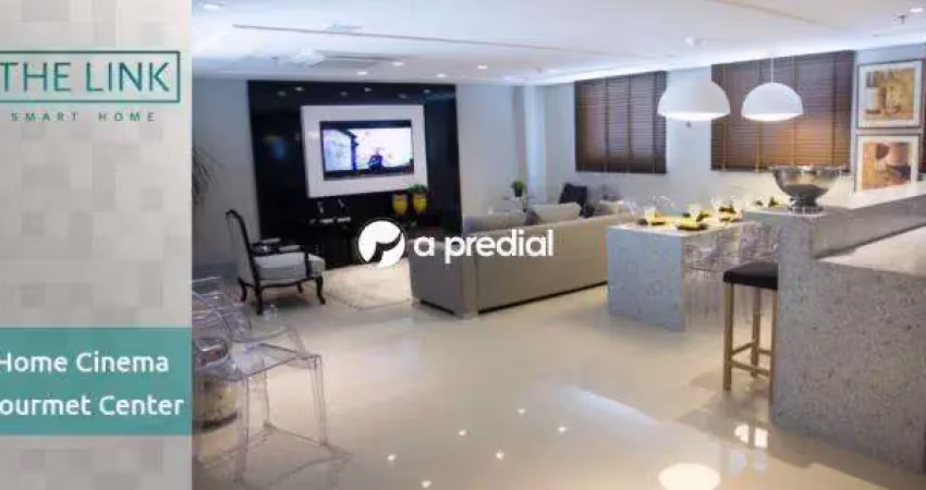 Apartamento na planta star, com 44,97 m2, mobiliado, parcial dispoem de 02 quartos e 01 banheiro social, ampla sala integrada a cozinha americana e um