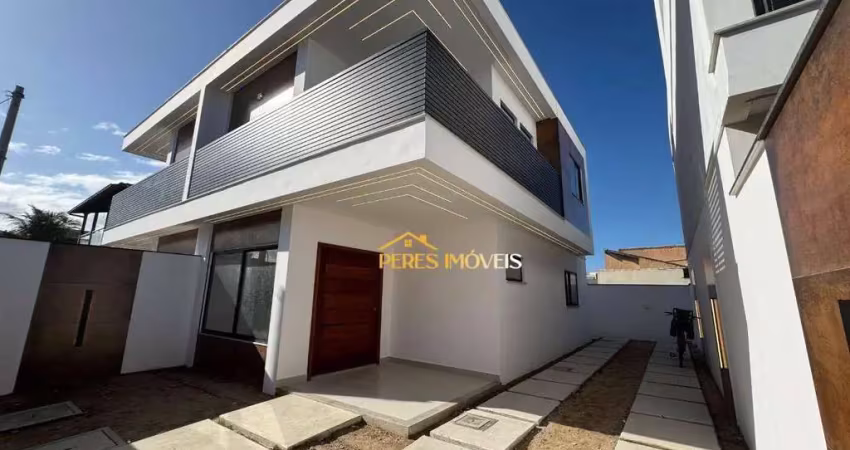 Ultima unidade de casa de alto padrão em frente a praia com 3 dormitórios à venda, 110 m² por r$ 850.000 - recreio - rio das ostras/rj
