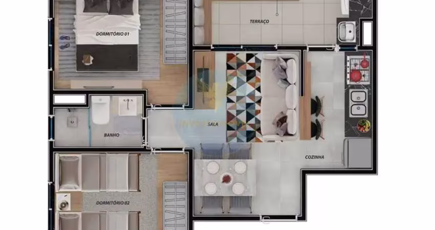 Apartamento com 2 quartos à venda na Rua Tomás Sepé, 615, Granja Viana, Cotia