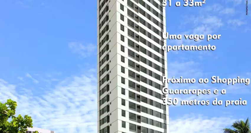 Apartamento quarto-sala, wc social, 1 vaga de garagem!