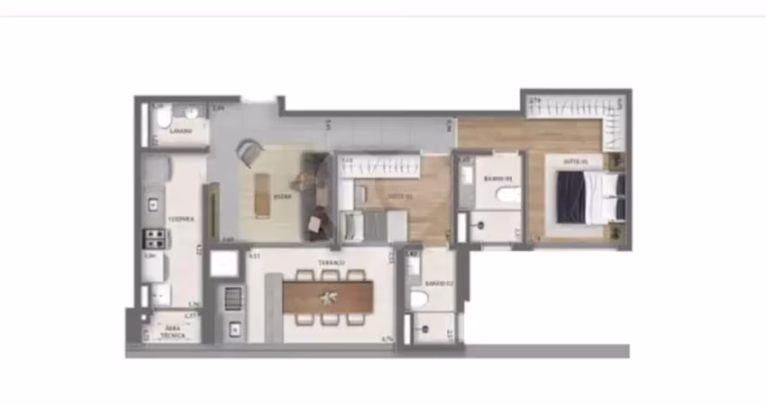 Apartamento com 2 quartos à venda em água branca - sp