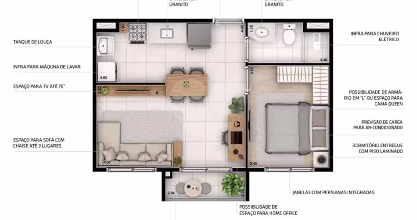 Apartamento com 1 quartos à venda em vila sônia - sp