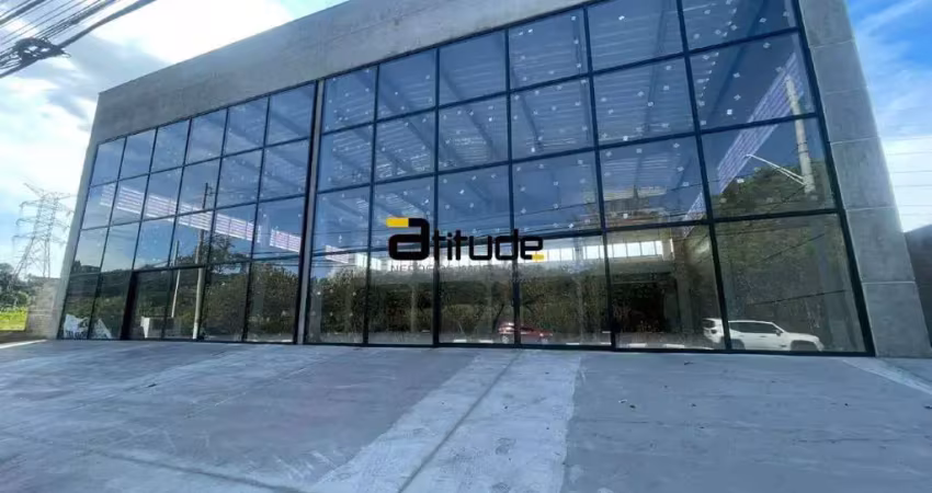 Galpão comercial para locação na estrada fernando nobre – 760m², pé direito alto, entrada para duas ruas