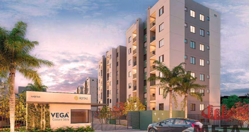Apartamento com 2 dormitórios à venda, 46 m² por R$ 408.269,35 - Costa e Silva - Joinville/SC