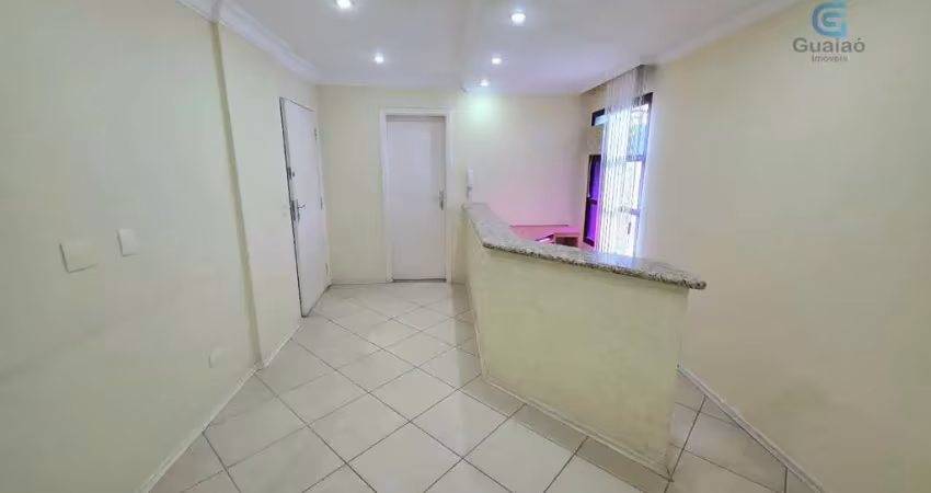 Alugo ótimo conjunto comercial, 04 salas c/ recepção, 02 banheiros, copa, 01 vaga de garagem, 75 metros de àrea útil, vila mathias, santos/sp