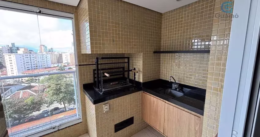 Vendo maravilhoso apartamento com 03 dormitórios, 01 suíte, ampla sacada mobiliável em l, lazer completo, 02 vagas demarcadas, no coração do gonzaga, santos.