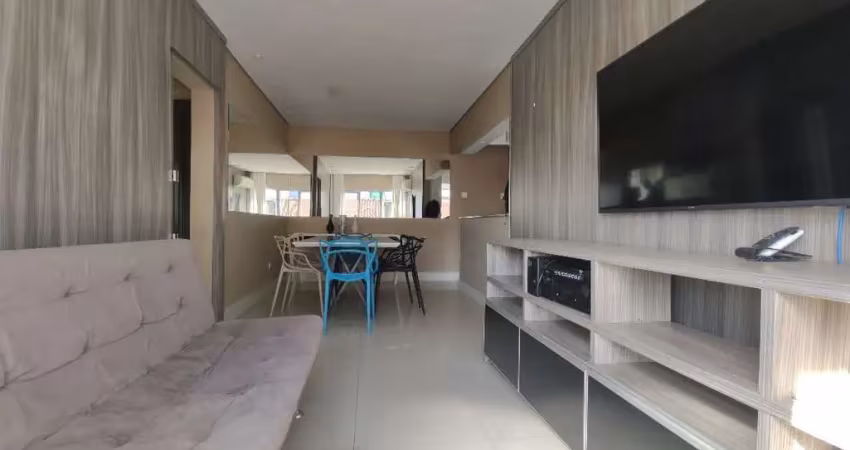 Alugo apartamento mobiliado, 02 dormitórios, vila mathias, santos