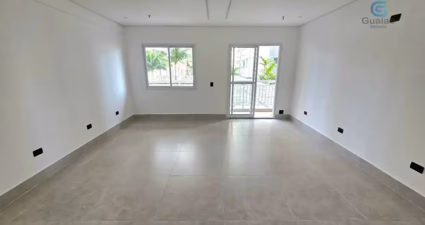Vendo sala comercial no fusion office vila mathias, com banheiro privativo, sacada e acessibilidade total, vila mathias, santos.