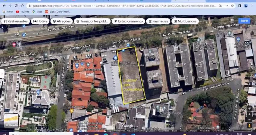 Terreno à venda na Avenida Orosimbo Maia, 2124, Cambuí, Campinas