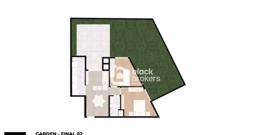 Apartamento Garden com 2 dormitórios à venda, 115 m² por R$ 612.452,00 - Tingui - Curitiba/PR
