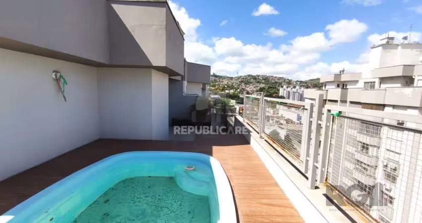 Cobertura à venda no bairro partenon com 155 m² e 2 dormitórios/quartos disponíveis