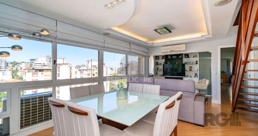 Apartamento cobertura à venda no menino deus com 3 dormitórios e 249m²