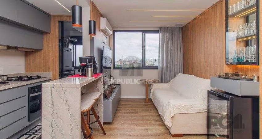 2 dormitórios, com suíte semi mobiliado