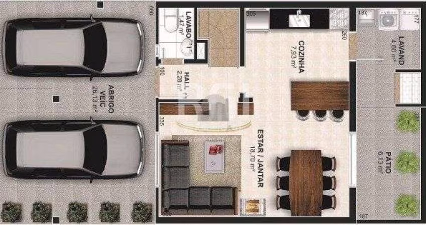 Casa Condominio para Venda - 133.92m², 4 dormitórios, sendo 2 suites, 2 vagas -