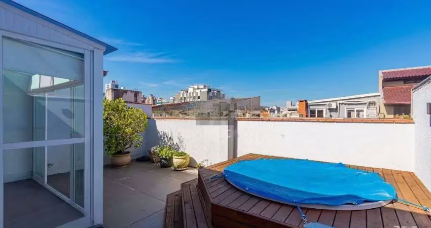 Cobertura à venda no bairro rio branco com 102 m² e 1 quarto disponível.