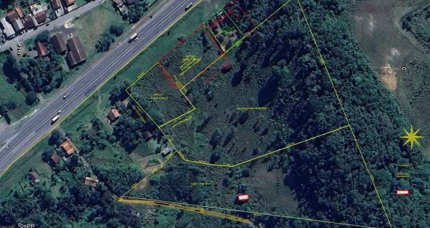 Excelente terreno frente br 101 - araquari (investimento)
