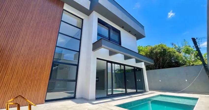 Casa em construção em condomínio fechado no américa em joinville, 3 suítes, 2 vagas cobertas