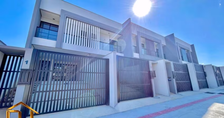 Sobrado geminado fase final de construção com 1 suíte mais 2 quartos e 2 vagas de garagem