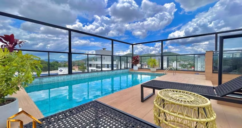 Apartamento studio com 1 vaga de garagem em excelente localização no Saguaçu que permite locação Airbnb!