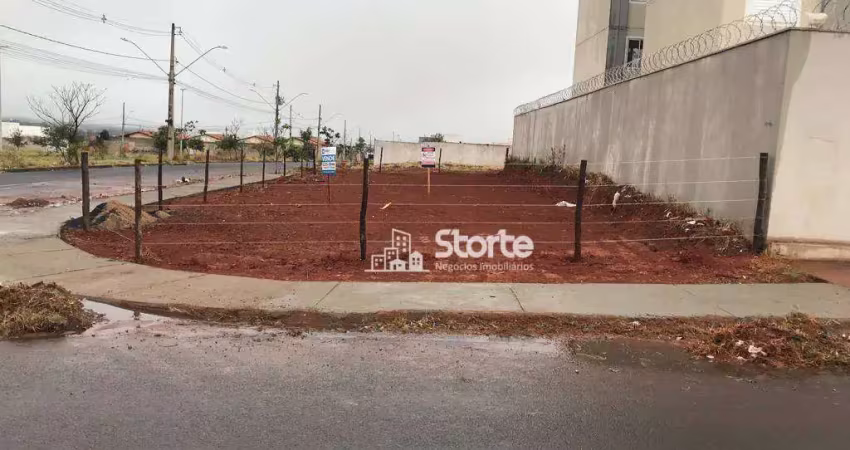 Terreno de esquina à venda, 279,26m² por r$ 250.000 - portal do vale - uberlândia/mg