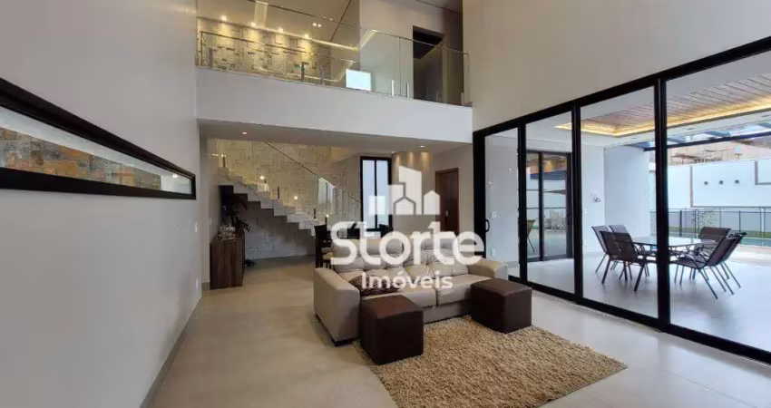Casa alto padrão com 3 suítes à venda, 242m² por r$ 2.850.000 - condomínio varanda sul - uberlândia/mg