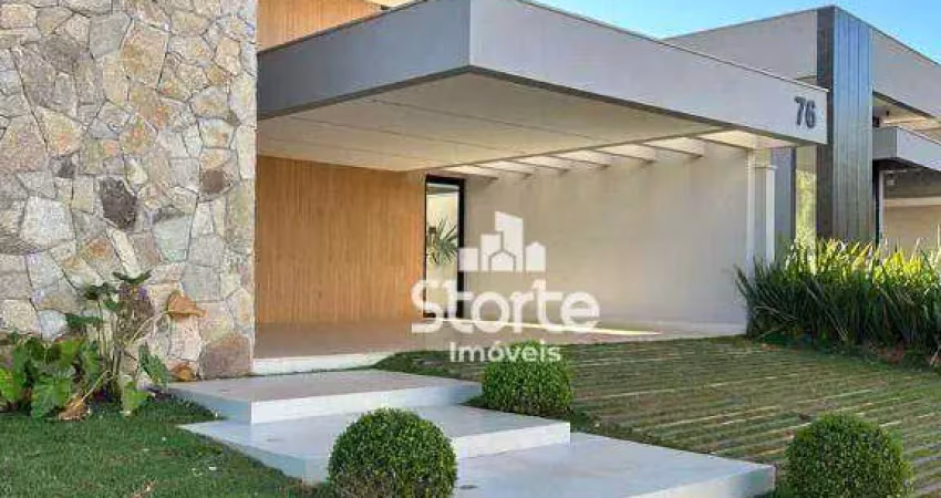 Casa alto padrão com 3 suítes à venda, 220 m² por r$ 2.200.000 - condomínio alphaville 1 - uberlândia/mg