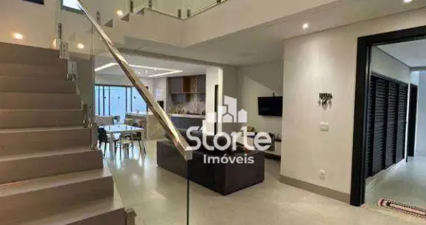 Casa alto padrão com 4 suítes à venda, 214m² por r$ 1.750.000 - condomínio raros alto umuarama - uberlândia/mg
