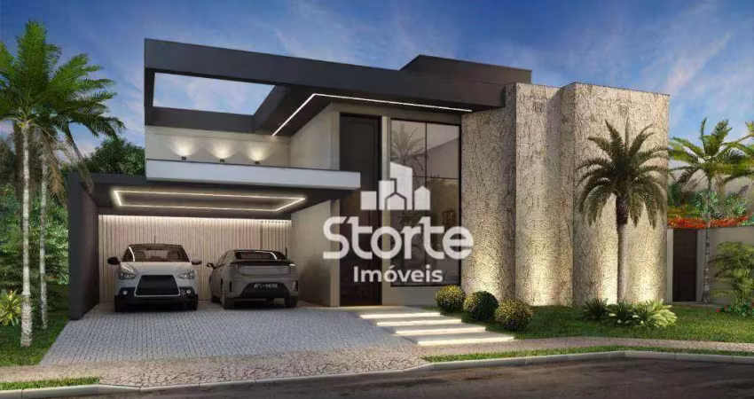Casa alto padrão com 4 dormitórios à venda, 229 m² por r$ 2.200.000 - condomínio gsp arts uberlândia - uberlândia/mg