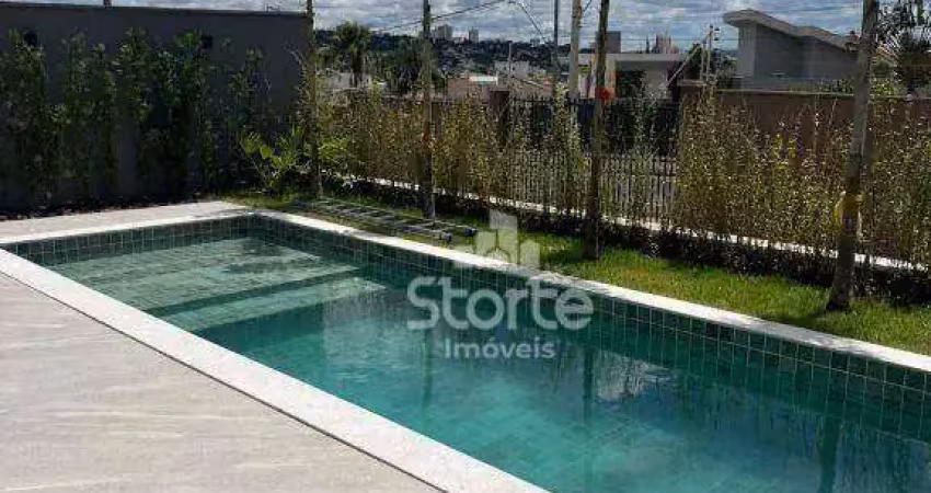 Casa alto padrão estilo sobrado com 4 suítes à venda, 285m² por r$ 3.390.000 - condomínio tamboré  - uberlândia/mg