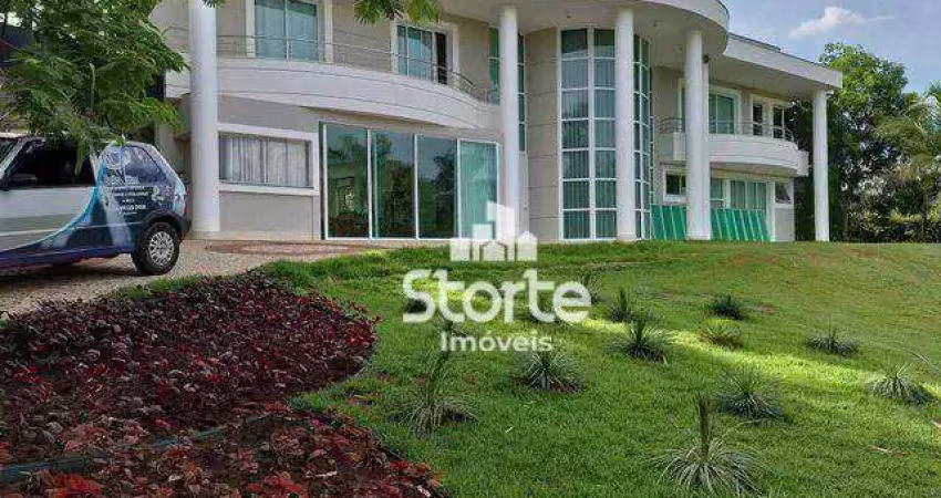 Sobrado alto padrão com 4 suítes à venda, 624 m² em terreno de 5.400m² por r$ 9.000.000 - condomínio e clube morada do sol - uberlândia/mg