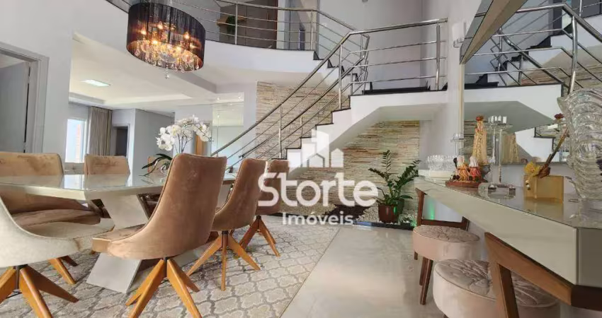 Casa com 4 dormitórios à venda, 340 m² por r$ 2.880.000,00 - jardim karaíba - uberlândia/mg
