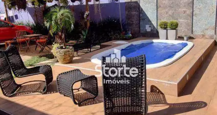 Sobrado com 2/4 e completa área de lazer, 170m² por r$ 850.000 - portal do vale - uberlândia/mg