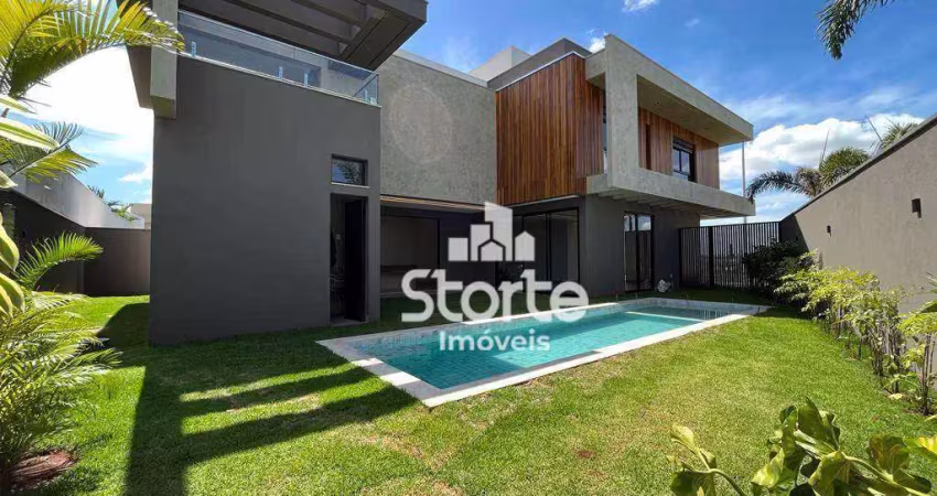 Sobrado alto padrão com 4 suítes à venda, 354m² por r$ 4.400.000 - condomínio jardim versailles - uberlândia/mg