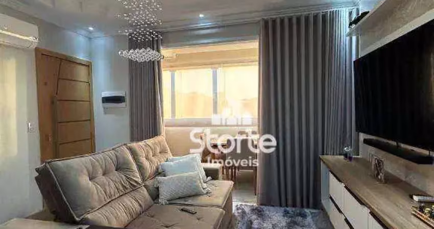 Apartamento todo planejado com 3/4 à venda, 95m² por r$ 730.000 - santa mônica - uberlândia/mg