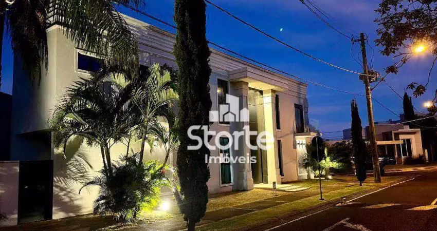 Casa estilo sobrado de esquina com 4 suítes à venda, 357m² por r$ 1.920.000 - condomínio paradiso ecológico - uberlândia/mg