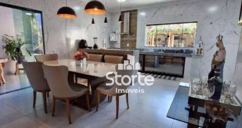 Maravilhosa casa com 3 dormitórios à venda, 210m² por r$ 980.000 - santa mônica - uberlândia/mg